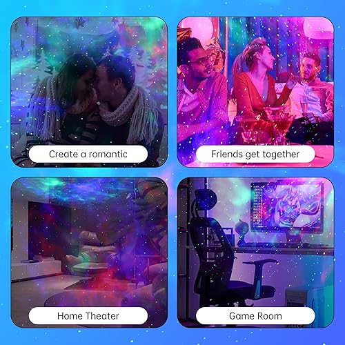 Miniatura 6 de SFOUR Proyector de galaxia astronauta, luz nocturna, luces para dormitorio, decoración de habitación de niños, ángulo de cabeza ajustable, regalo