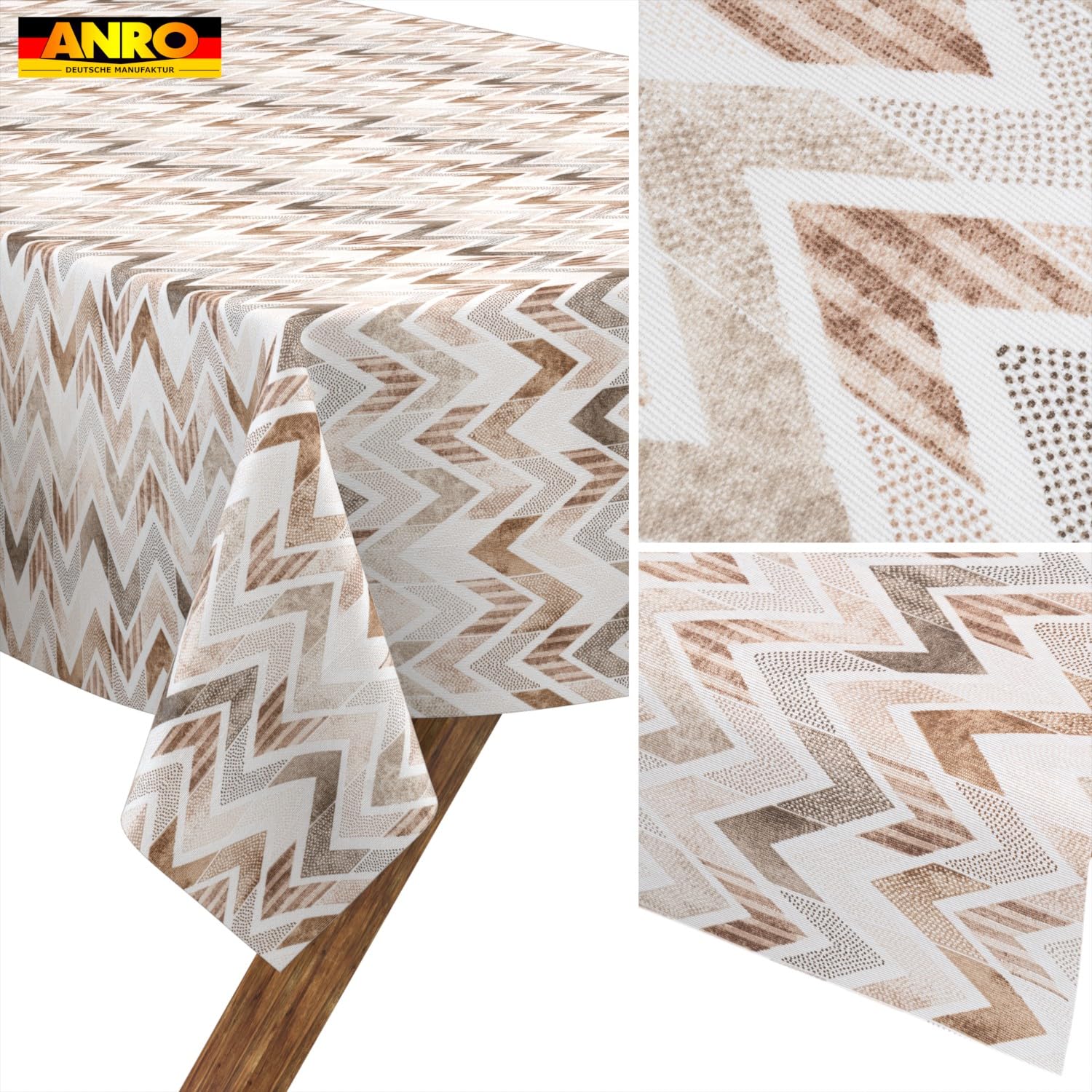 ANRO Obrus zmywalny Zygzak 300x140 cm ogrodowy
