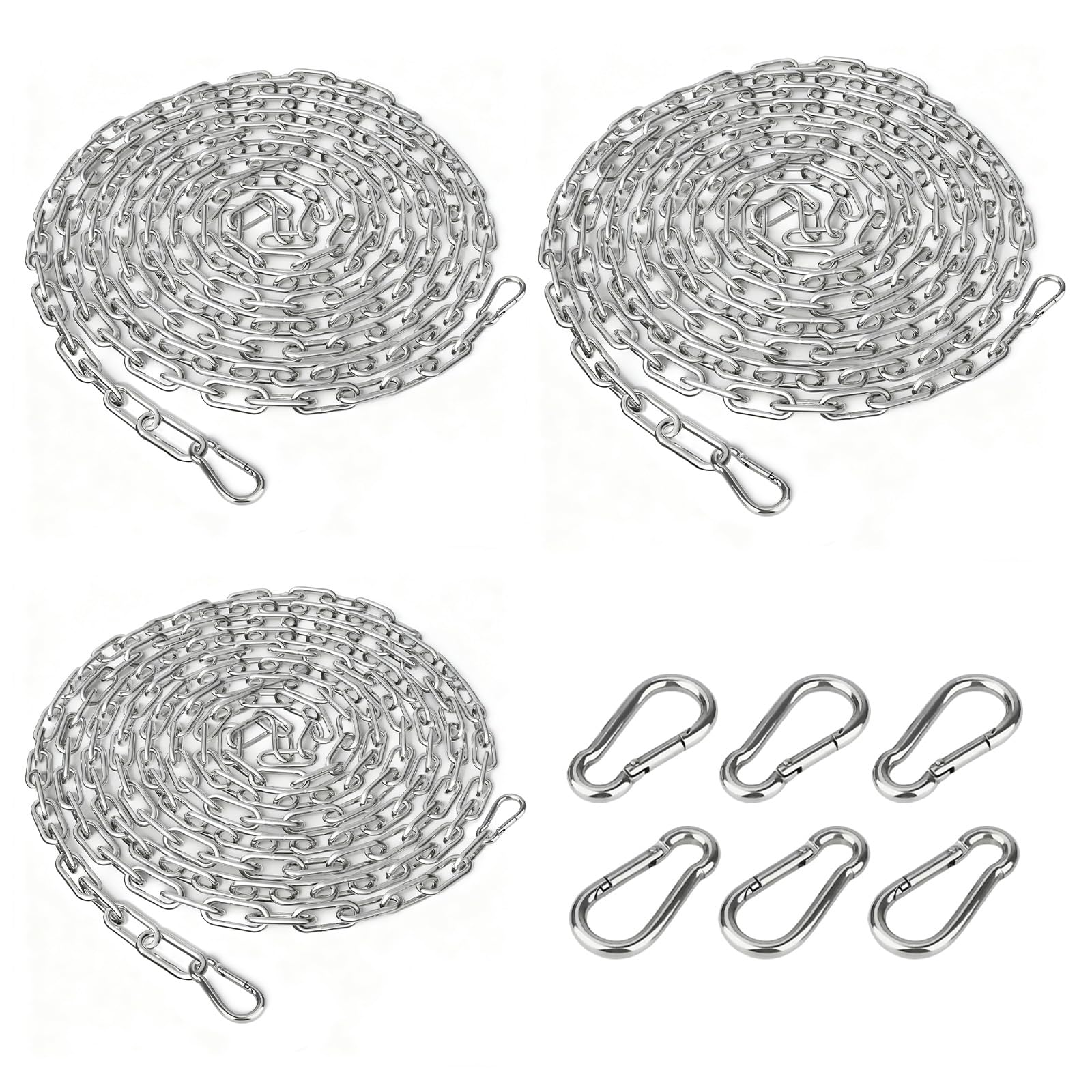 Chaînes de suspension en acier inoxydable durable avec mousquetons de sécurité