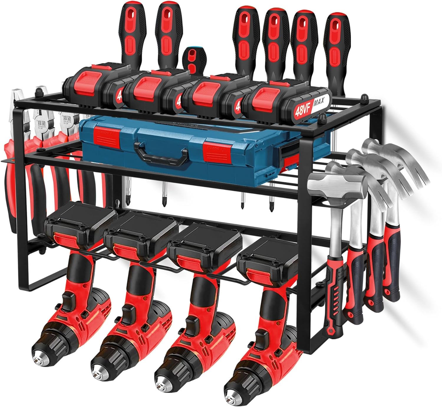 BESTIRTOOL Heavy Duty Power Tool Organizer Rack, Garage