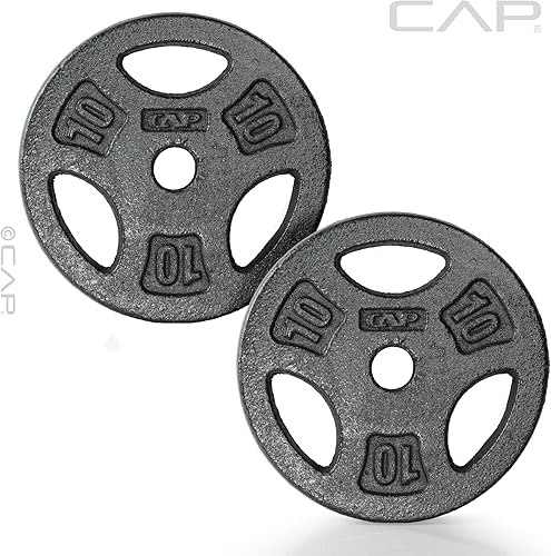 Miniatura 2 de CAP Barbell Placas de peso de agarre estándar de 1 pulgada