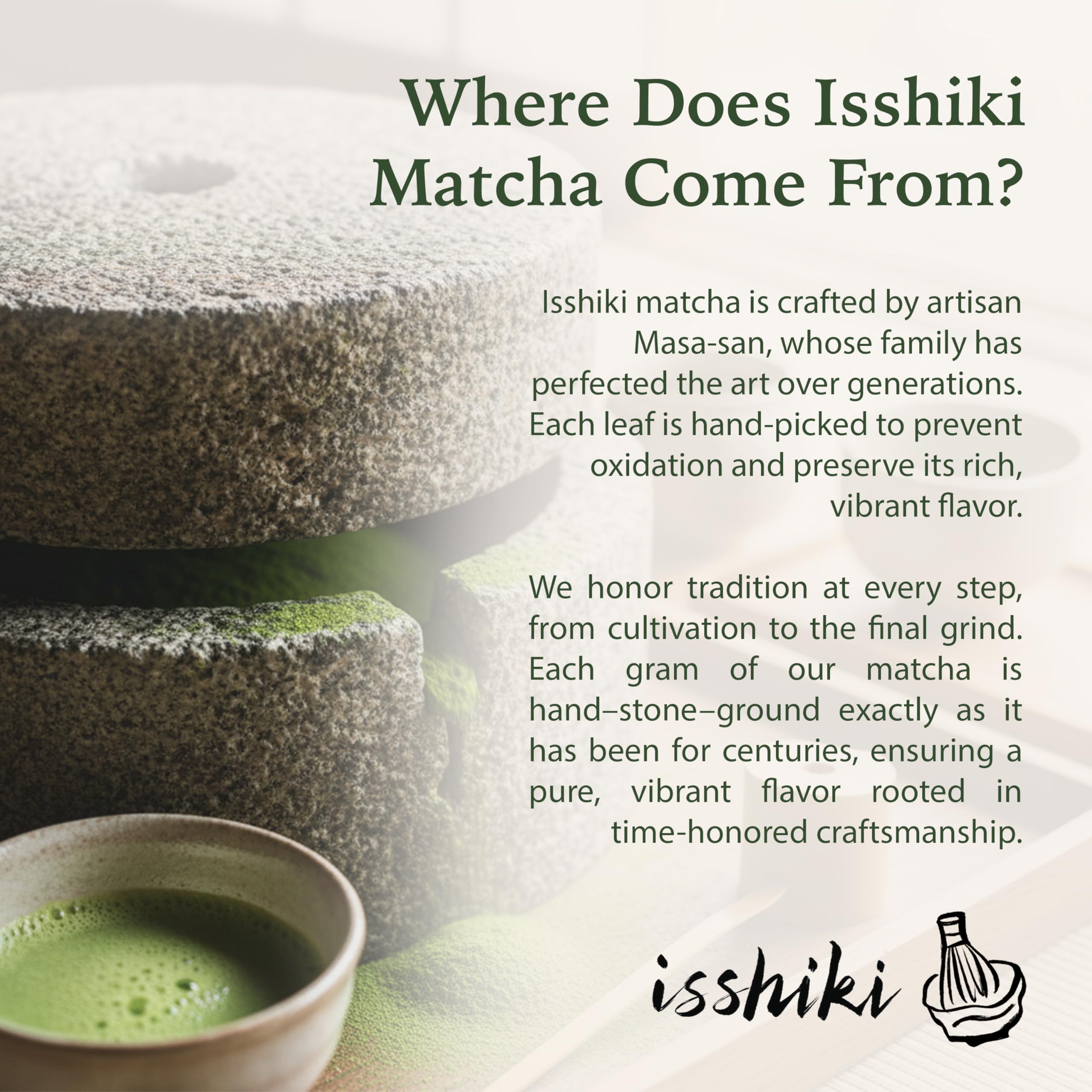Isshiki Matcha Powder - Premium Ceremonial Grade Yabukita Green Tea from Kyoto Japan - Exceptional Authentic Japanese Matcha — view 8