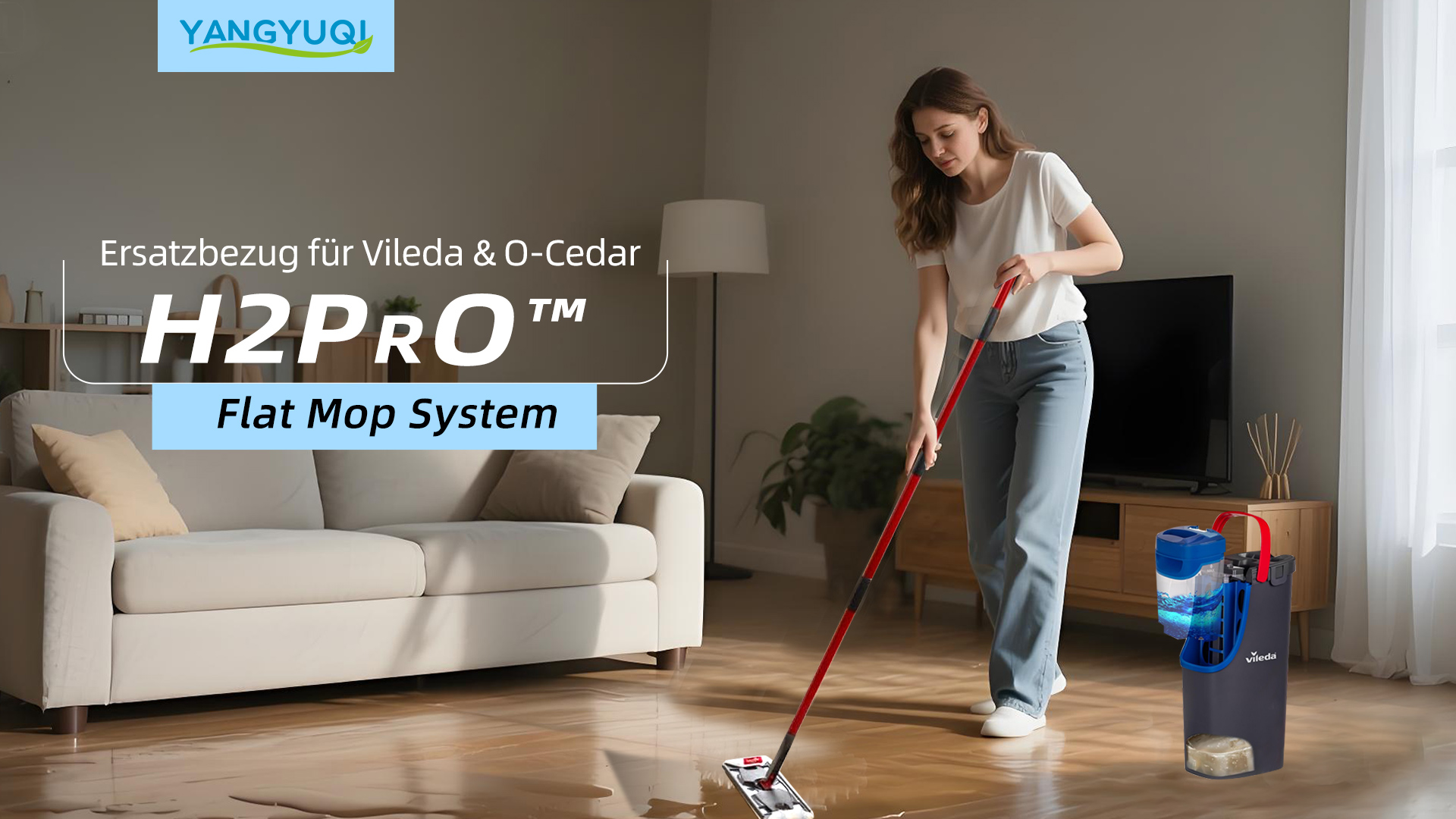 Vileda Ultramax Floor Mop Replacement Covers, Mop Cover Ultramat_Ultramax Made Of Microfibre, For All Hard Floors, Washing Machines, Pack Of 4, Eco Packaging - View #3