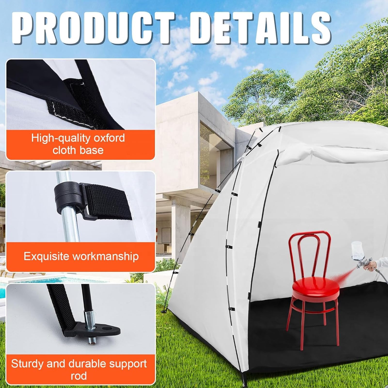 Tenda per Cabina di Verniciatura a Spruzzo portatile per cabina di | Pieghevole Verniciatura a Spruzzo Tenda Stazione per giardino, prato, cortile, interni, esterni, patio, garage,