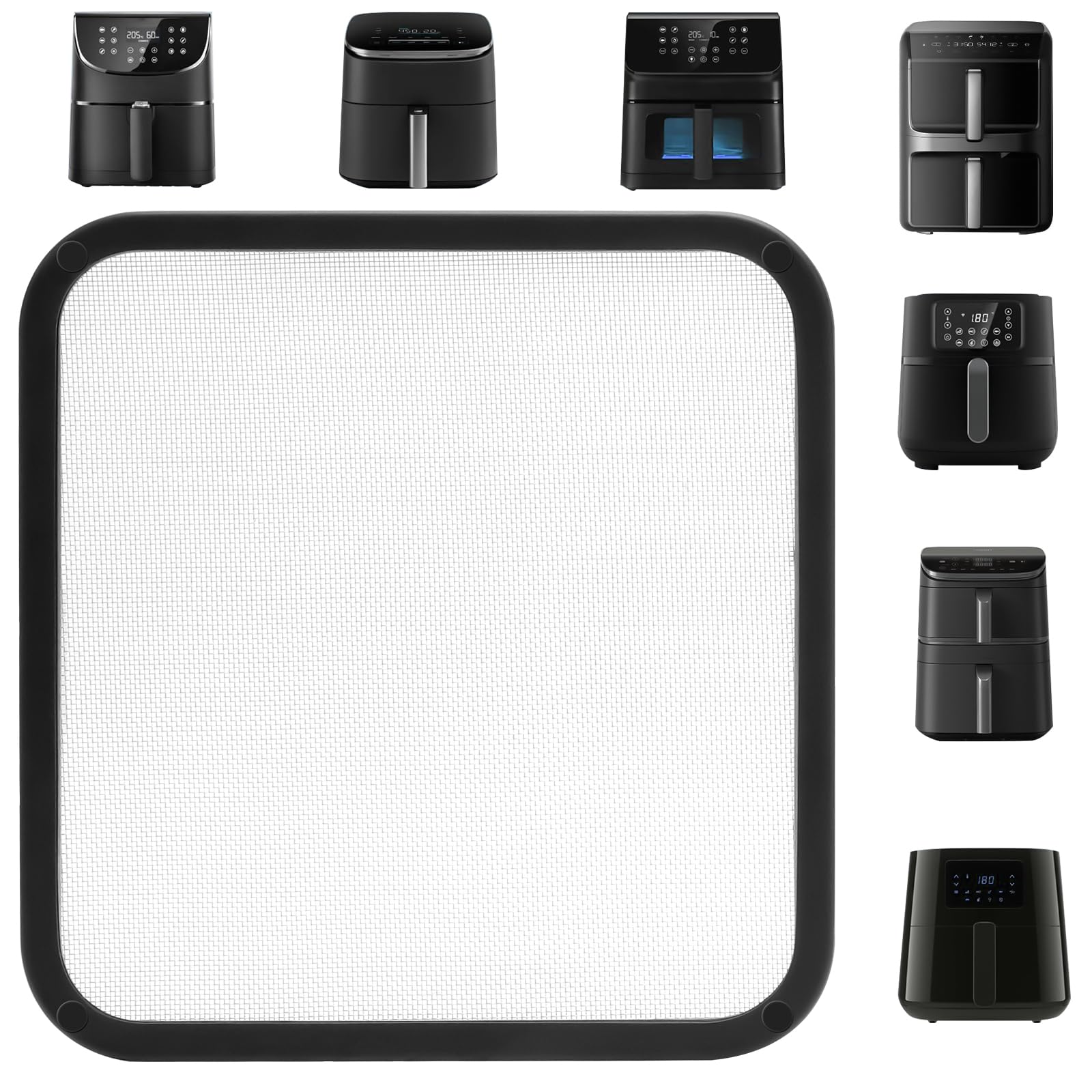 Protector Antisalpicaduras Compatible con Cosori Dual Blaze 6,2  L y Cosori Turboblaze 6L Pantalla de Protector Contra Salpicaduras Rejilla Antisalpicaduras para Freidora de Aire 22 x 21cm