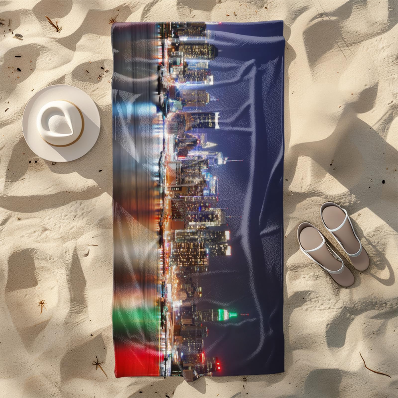 Telo Mare Microfibra 210x230 Blu Telo Spiaggia Grande Antisabbia,XXL Asciugamano Mare, Asciugatura Rapida, Stuoia Spiaggia Leggero E Portatile
