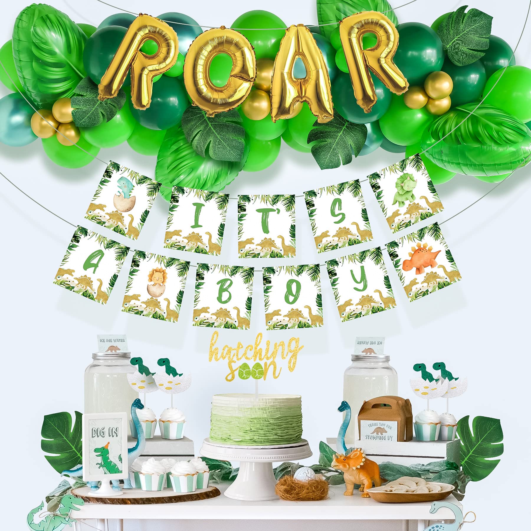 Buy Hombae Dinosaur Baby Shower Decorations for Boy, Dinosaur Balloons