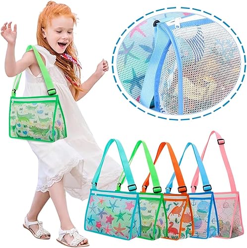 Miniatura 5 de Bolsa de playa de juguetes, bolsa de colección, bolsa de malla pequeña de juguetes para niños y niñas