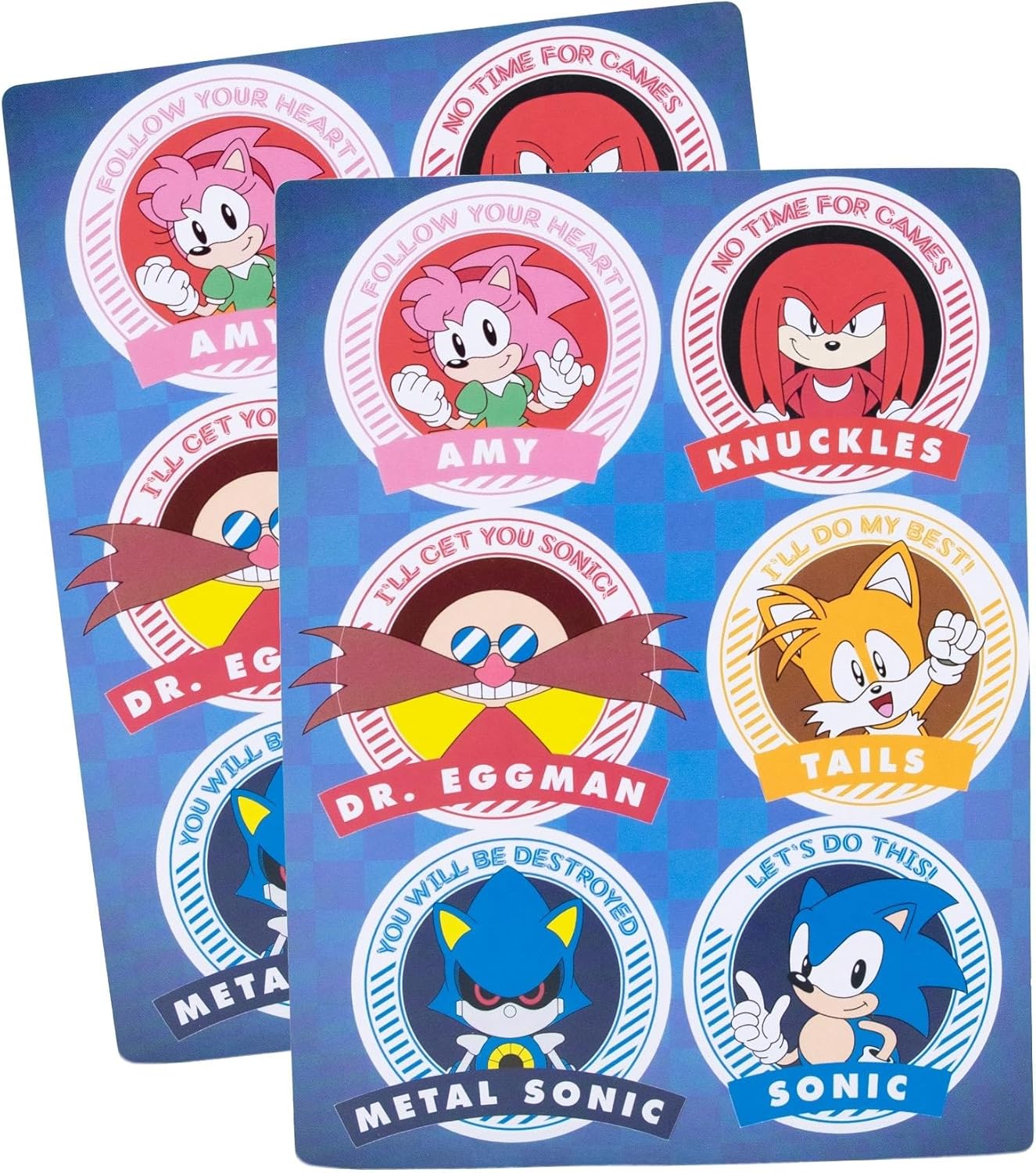 Sonic the Hedgehog Sticker Sheets - 8 Pack | Official Licensed Party Supplies