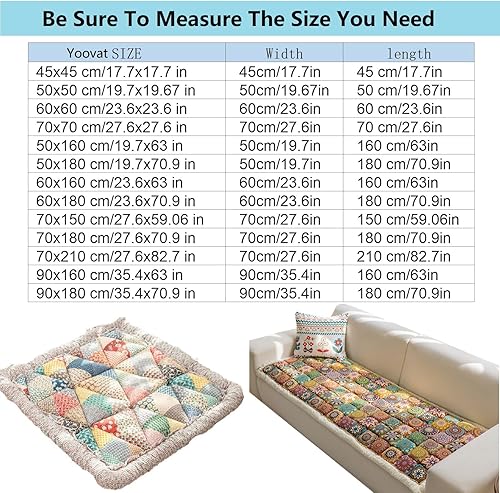 Miniatura 2 de Funda protectora de algodón mágica y divertida para sofá, jardín o como tapete para mascotas, estampado de cuadros grandes color crema, naranja