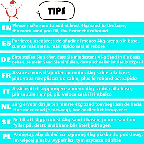 Miniatura 8 de EQARD Saco de boxeo para niños de 47 pulgadas inflable de dinosaurio con material 40% más grueso, rebote instantáneo con guantes de boxeo, karate,
