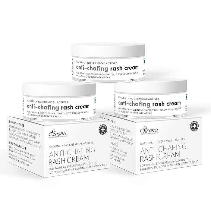 Buy Sirona Natural Anti Chafing Rash Cream 2.7 Ounce, Skin Healing
