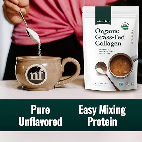 Miniatura 9 de Natural Force Polvo de péptidos de colágeno limpio  Probado para toxinas  Certificado Keto y Paleo  Proteína hidrolizada tipo I y III para
