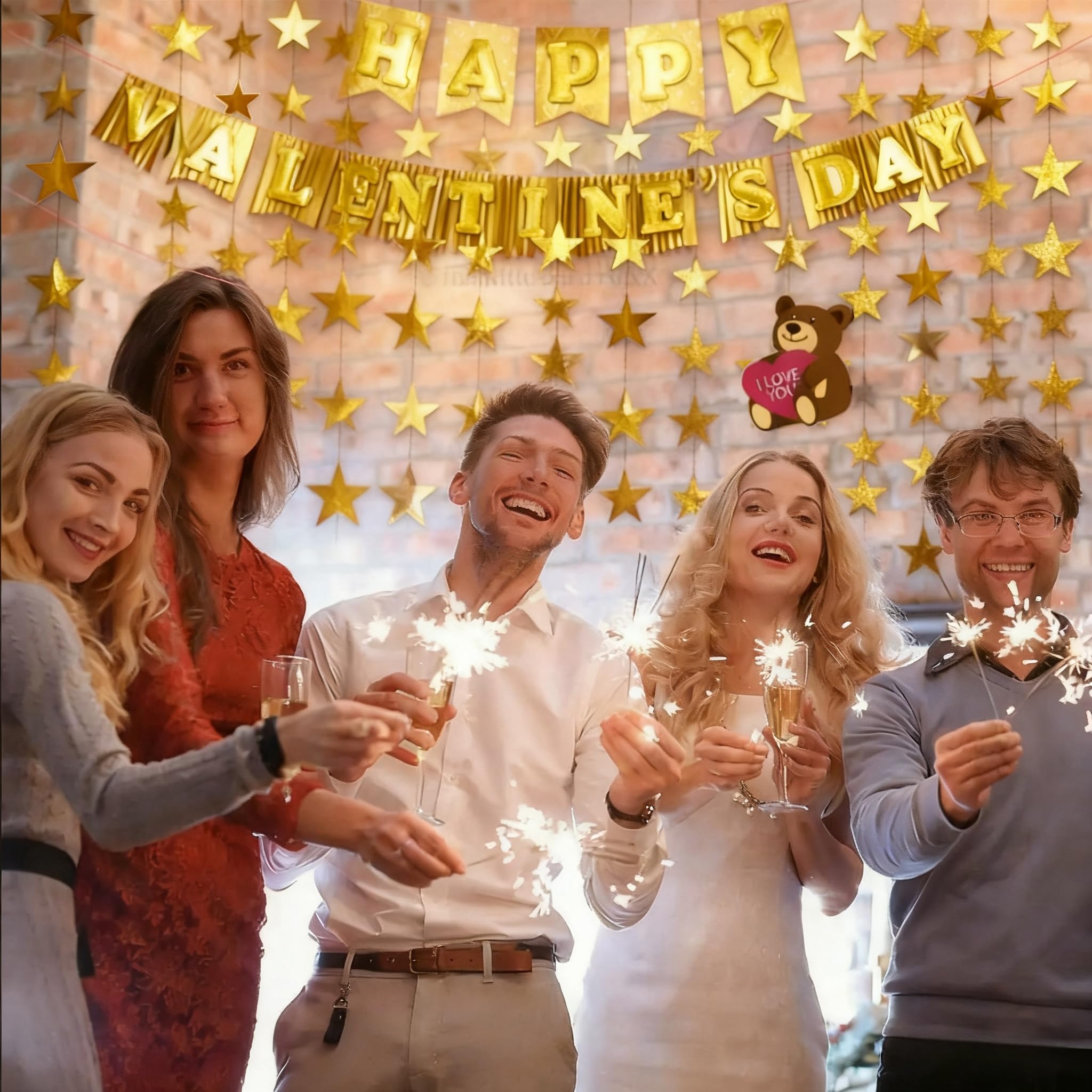 Gold Star Garland - 78ft Decorations for Parties -6