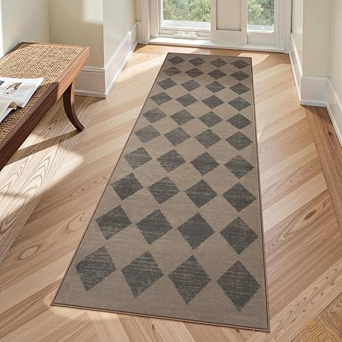 Miniatura 10 de Lahome Alfombra de pasillo de Navidad de 2 x 6 pulgadas, color rojo, lavable, tapete para puerta, suave, antideslizante, parte trasera de goma de