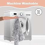 Bedfolks Lit pour chien imperméable, lit pour chien en peluche avec couvercle amovible, lit de chien en fourrure pour chiens extra grands, lit en Kennel pour chien lavable en peluche 41"x27", gris foncé