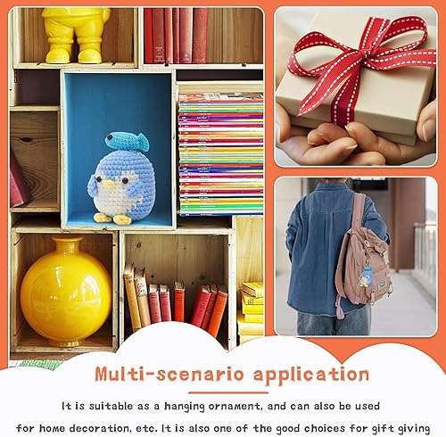 Miniatura 7 de IMZAY Kit de ganchillo para principiantes, kit de ganchillo de animales para principiantes, bonito kit de inicio de ganchillo con video tutorial,