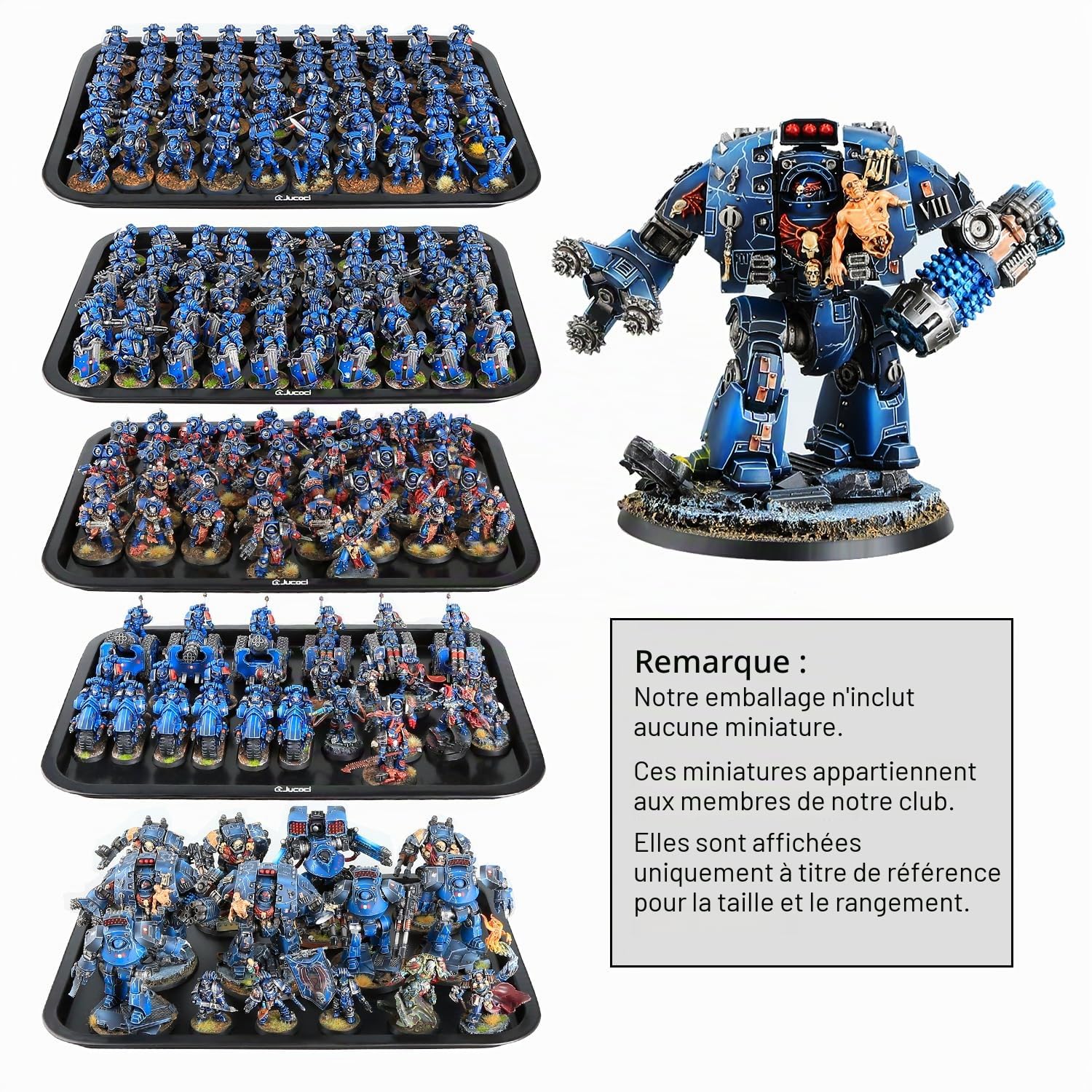 Jucoci Mallette de Rangement pour Miniatures (Grande Taille avec lumière)