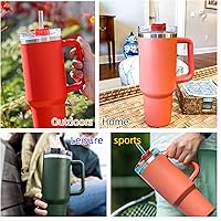 Vista 4 de 8 popotes de repuesto para Stanley Cup 20, 14 onzas, 8.46 pulgadas de largo, compatibles con vaso Stanley, 8 popotes con 1 cepillo de limpieza