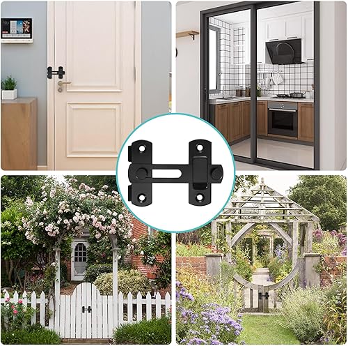 Miniatura 6 de 2 cerraduras y pestillos para puertas corredizas de granero de 180, cerraduras de puerta corrediza de granero, cerradura de hebilla de perno de