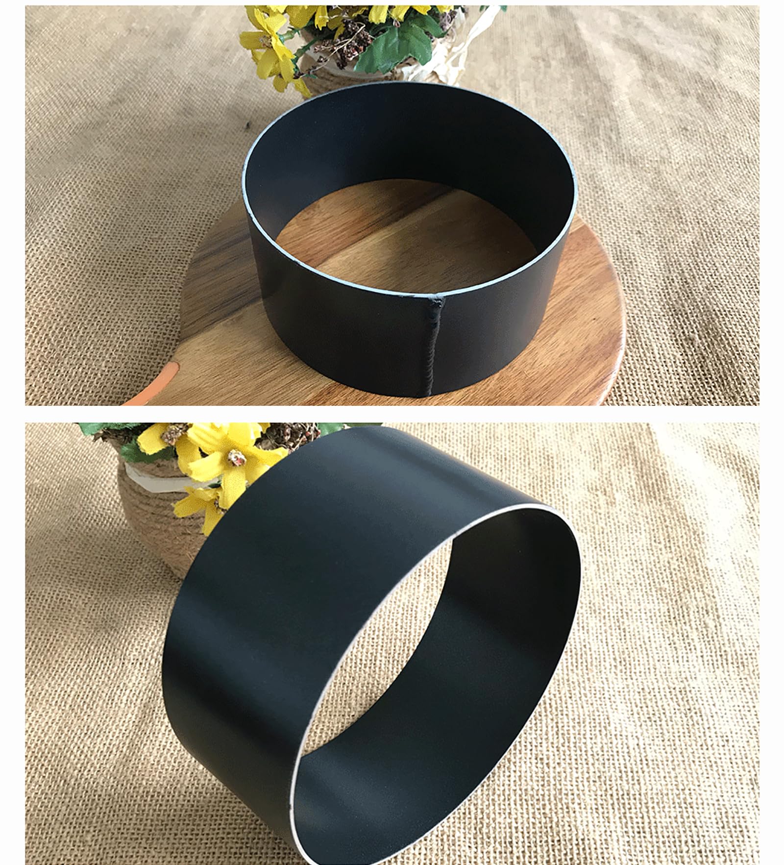 6 sztuk pierścieni do ciasta ze stali nierdzewnej, nieprzywierające formy do pieczenia deserów, okrągłe formy do chleba 8 x 4 cm