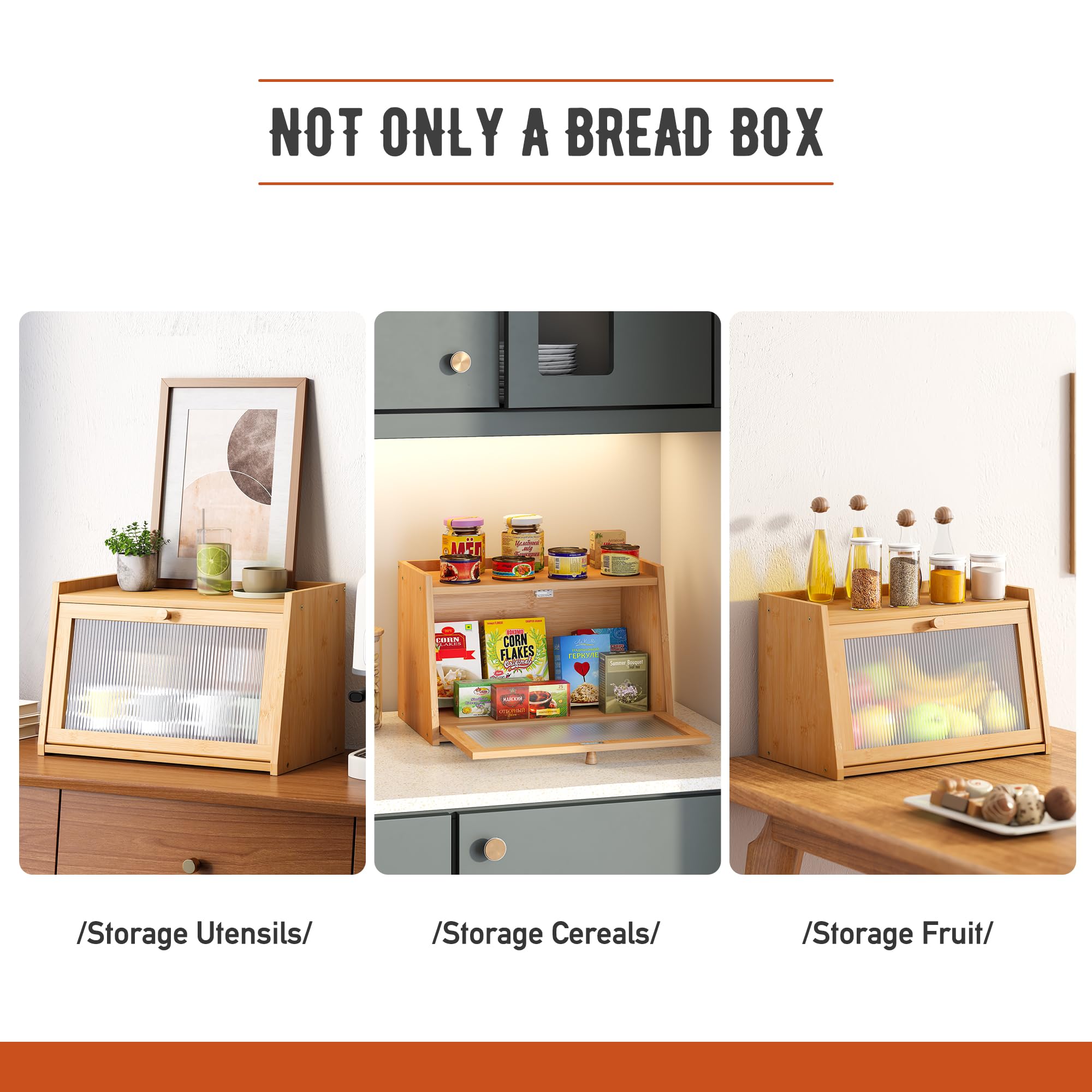 Bamboo Bread Box - Fresh Bread Storage -6 Bamboo Bread Box - Fresh Bread Storage -6
