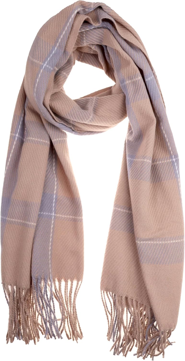 VIVIAN & VINCENT Plaid Fall Winter Scarf for Women Cashmere Feel Oversized Shawl Wrap - Image 2