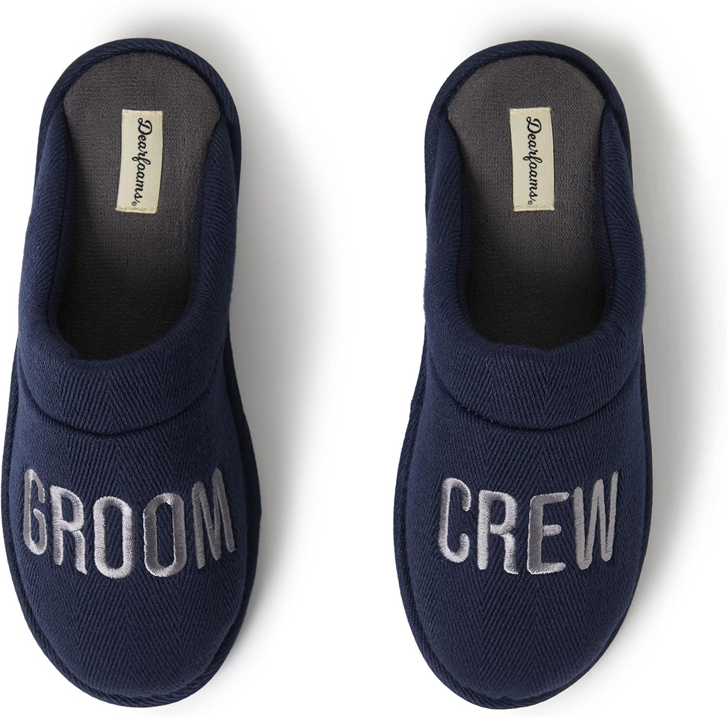 Dearfoams mens Groom & Groomsmen Giftable Wedding Day Scuff