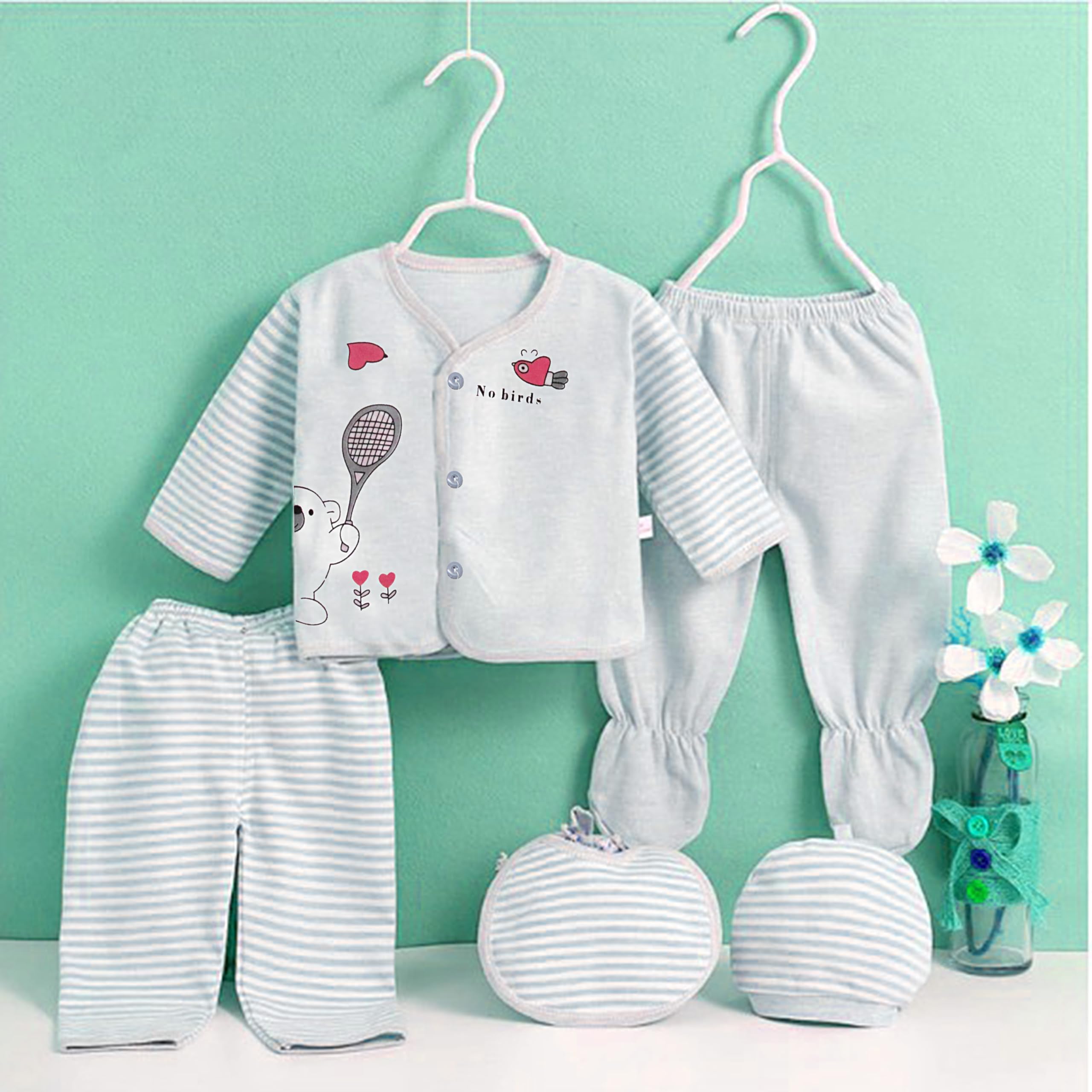 Presents New Born Baby Winter Wear Keep Warm Baby Clothes 5Pcs Sets Cotton Baby Boys Girls Unisex Baby Fleece/Falalen or Flannel Suit Infant Clothes First Gift-image-49