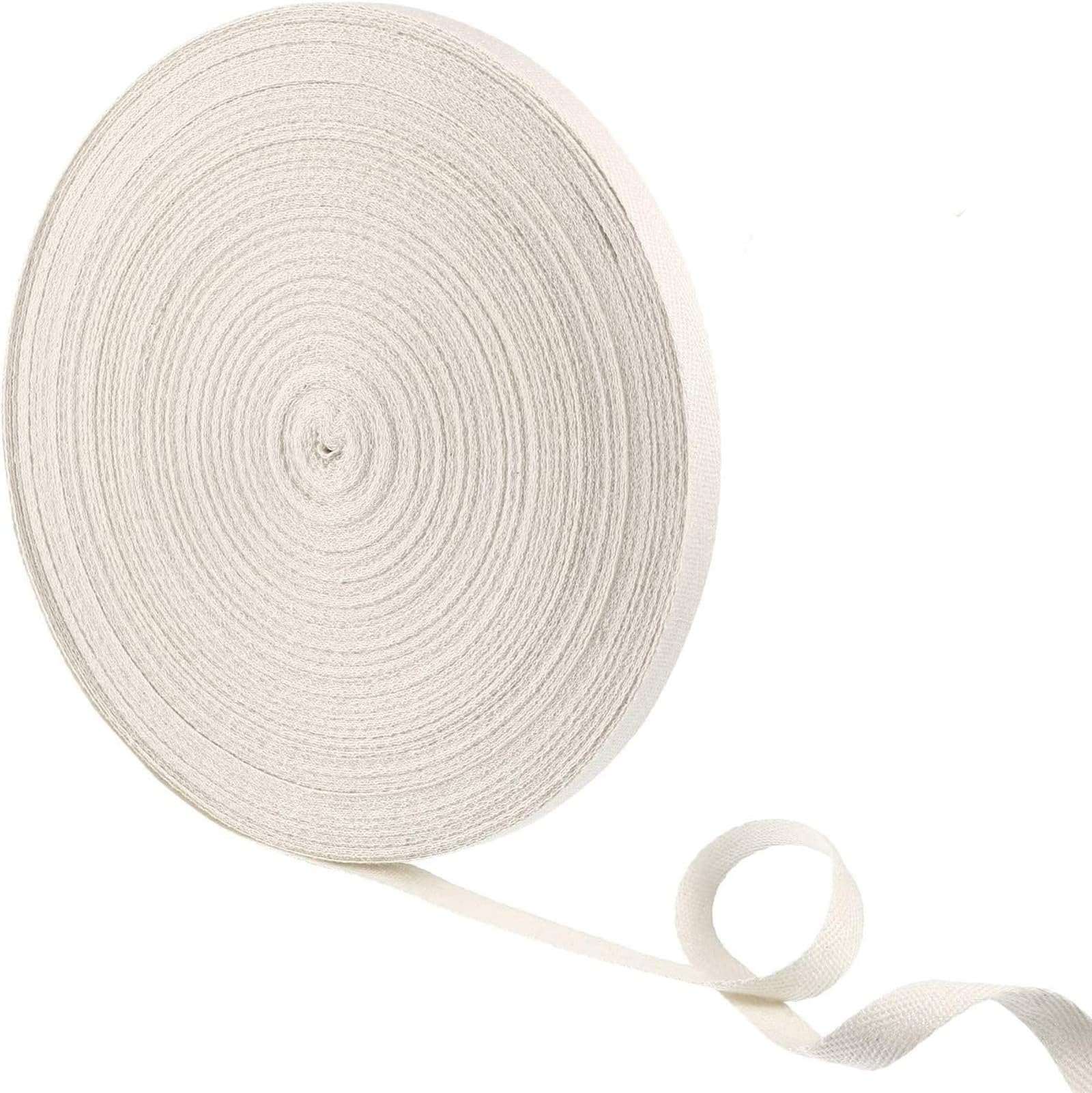 Deekin 100% Cotton Twill Tape Ribbon, 1/2 Inch ×25 Yards Natural Herringbone Webbing Sewing Ribbon for DIY Crafts, Gift Wrapping, Dress Making & Sewing Projects