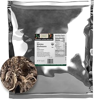 Frontier Co-op Organic Maitake Mushrooms, Dried Slices, 1/4 lb Bag - Earthy, Savory Flavor for Pasta, Tacos, Soups