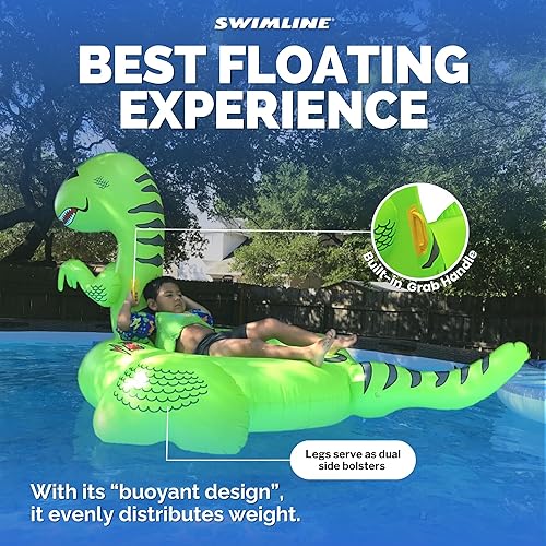 Miniatura 3 de Flotadores de piscina gigantes de animales Swimline., Verde