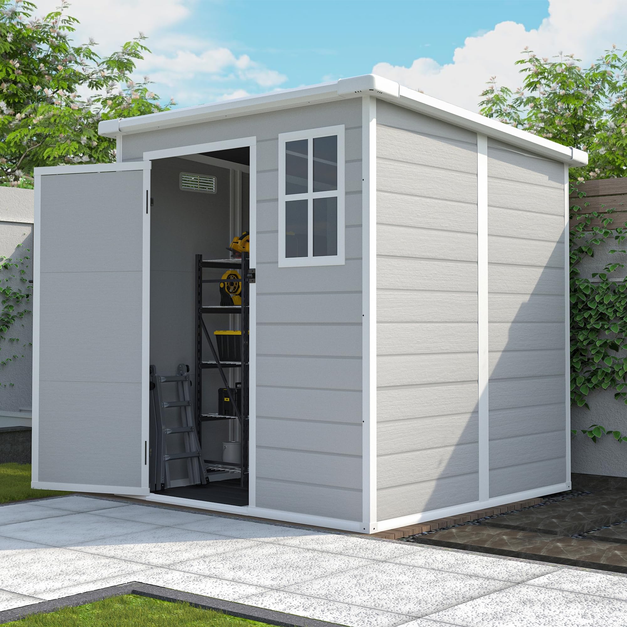 OUEEEDD 6x6 Lean-to Shed