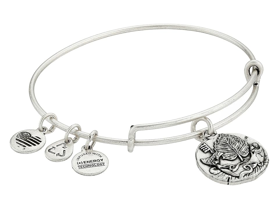 

Alex and Ani Ruler of the Woods - Well of Wisdom Hazel Bangle (Silver) Bracelet