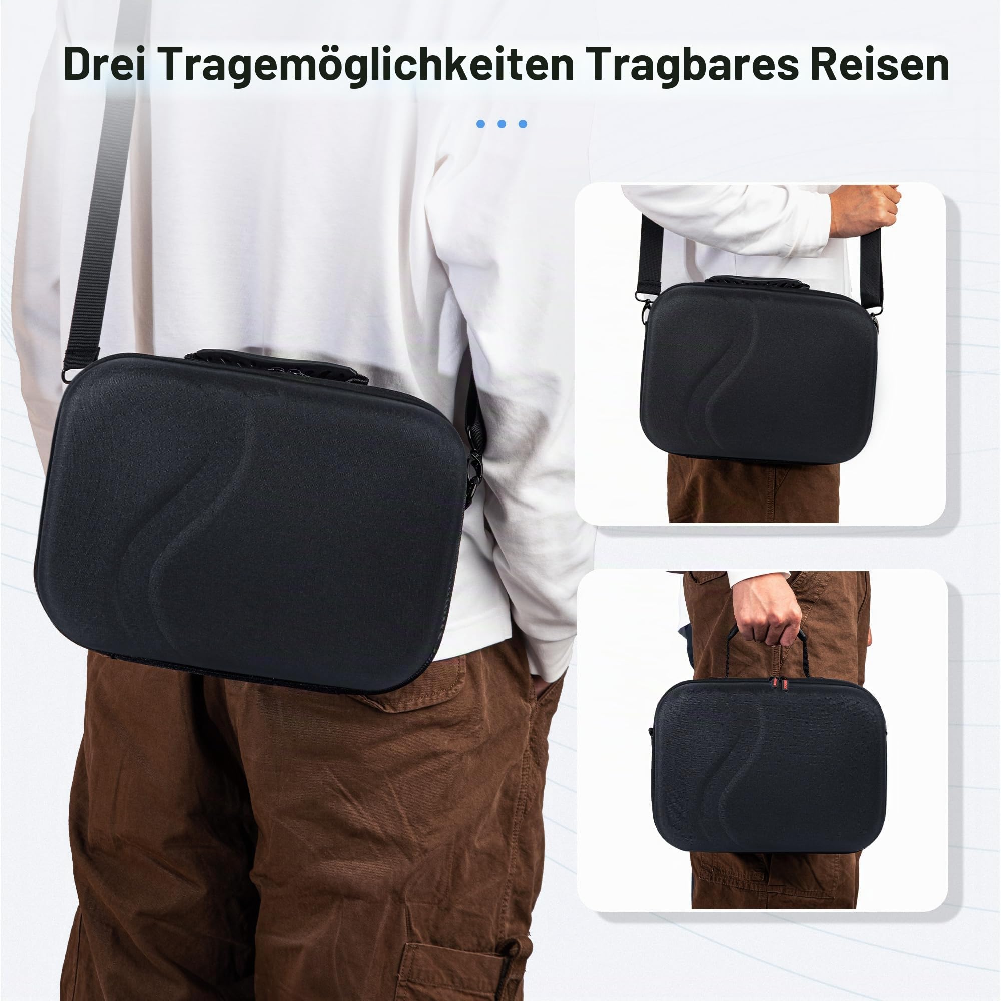 Große Tragetasche für Meta Quest 3S, Hartschalen-Reisetasche, kompatibel mit BOBOVR S3 Pro/Kiwi Akku-Kopfgurt, Oculus Quest 3S Controller und Zubehör