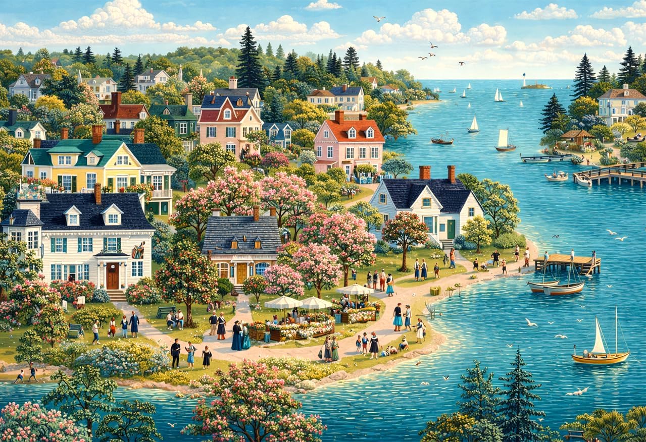 Jigsaw Puzzles for Adults 1000 Pieces - Blue Bird Still Life Challenging Puzzles with High Definition Artwork, Relaxing Family Game Night Gift