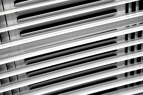 Miniatura 4 de Rejilla de suministro de aire de 3 vías de 8 pulgadas de ancho x 8 pulgadas de alto - Tapa de ventilación y difusor - Cara plana estampada - Blanco