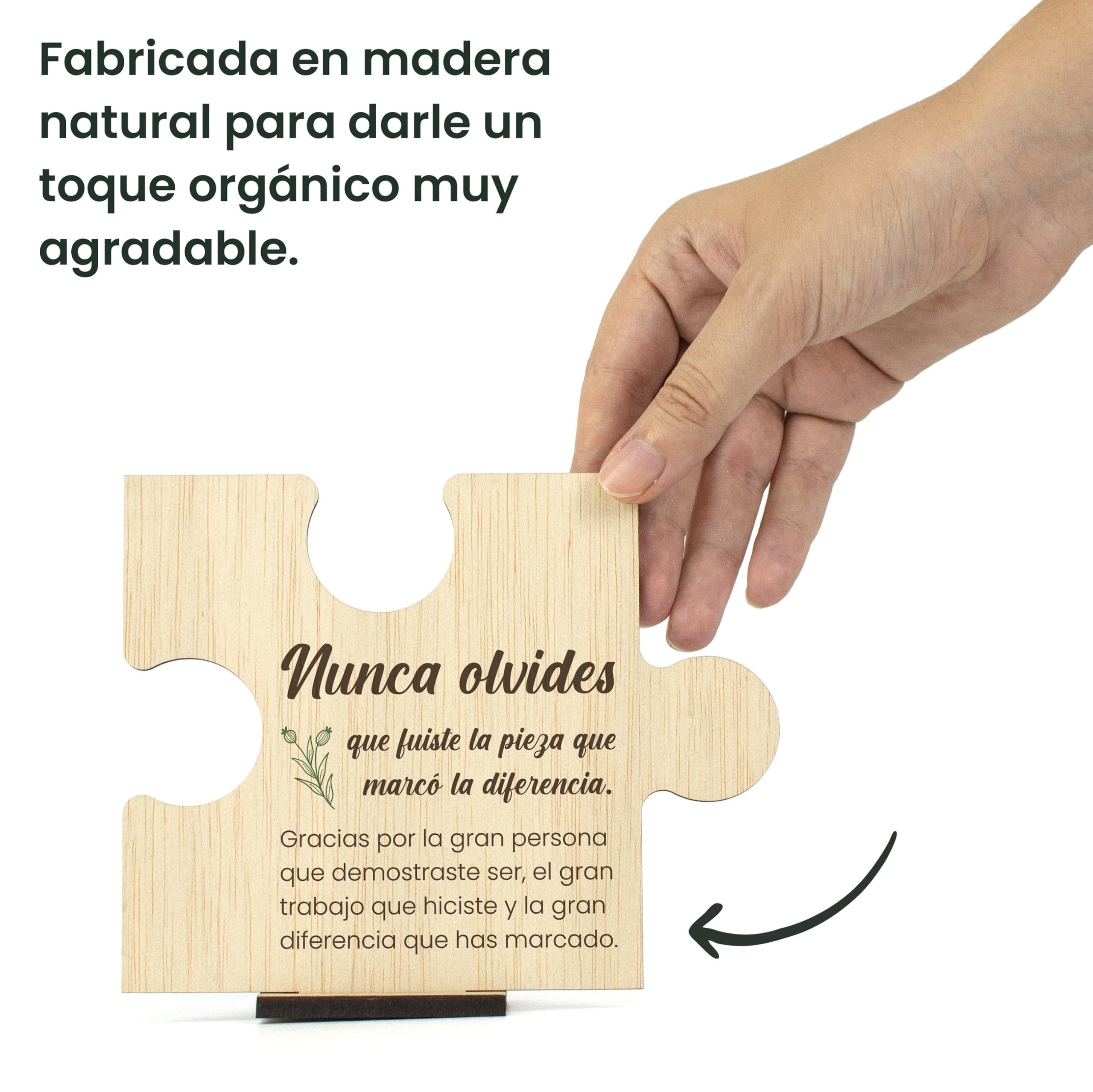 CONTRAXT Tarjeta regalo de despedida madera. Tarjeta detalle regalo original despedida compañeros trabajo profesores maestras jefes fin de curso graduaciones amigas que se van (Despedida)