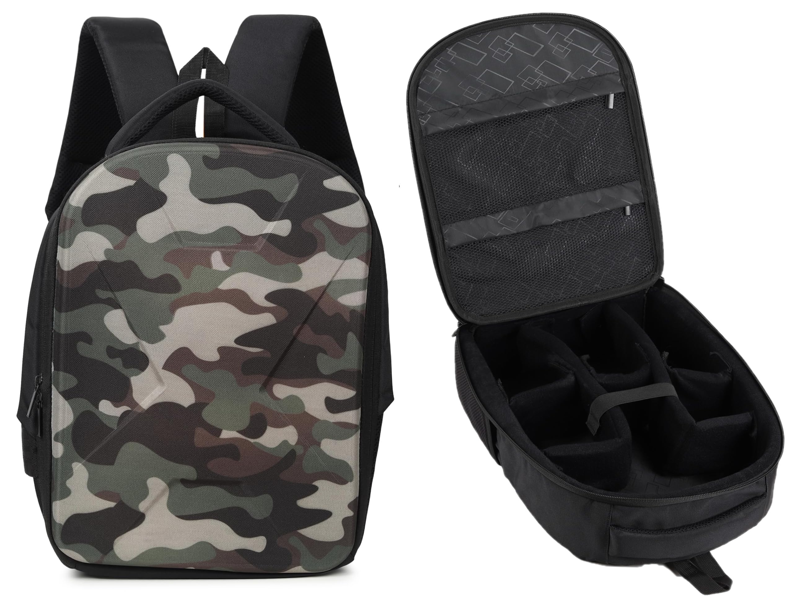 GadgetBite Camera Bag Hardshell Water Resistant Professional Camera Backpack with Rain Cover Customizable Shockproof Lens Pockets for DSLR Lenses Go Pro Canon Nikon Sony Cameras Accessories-picture-15