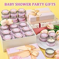 Vista 4 de Paquete de 30 Velas de Recuerdos para Baby Shower con Aroma a Lavanda, Recuerdos de Baby Shower para Invitados Premios, Regalos y Decoraciones