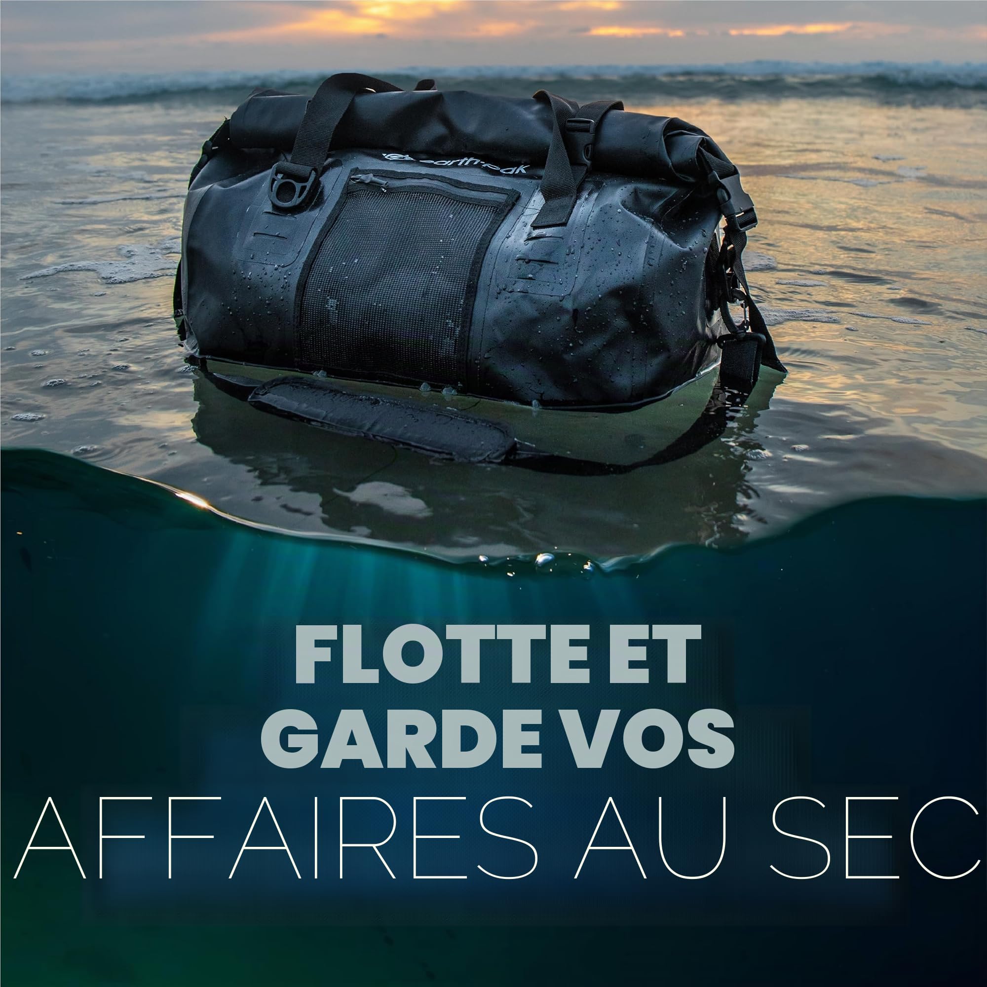 Earth Pak Sac de Sport imperméable - Parfait pour Tout Type de Voyage, léger, 50 L et 70 L, durables matériau Robuste pour Garder Votre équipement en sécurité et en sécurité