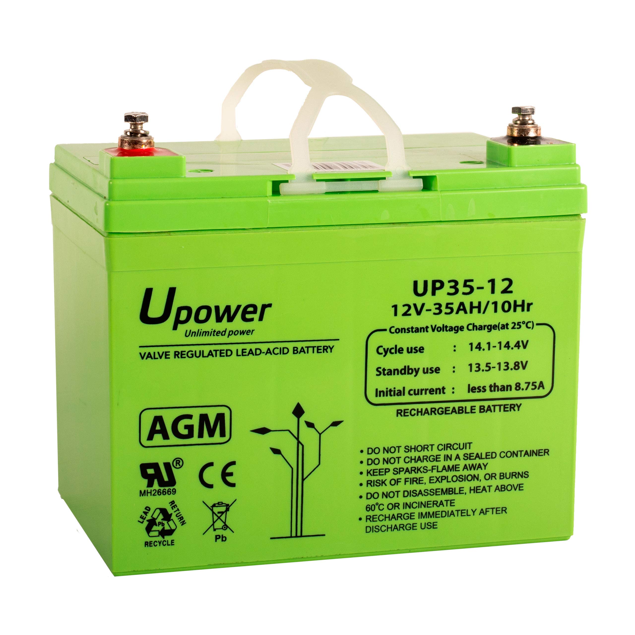Master U-Power MU-UP35-12 Batterie au Plomb AGM 35 Ah 12 V