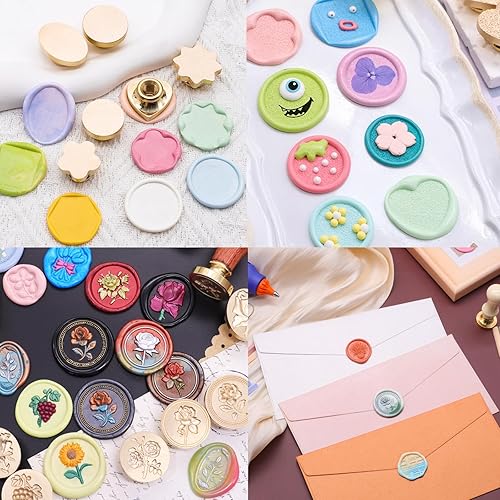 Miniatura 3 de 300 cuentas de sellado de cera, cuentas de cera de sellado blanco, cuentas de sellado de cera octágono para sello de cera, tarjetas, invitaciones de