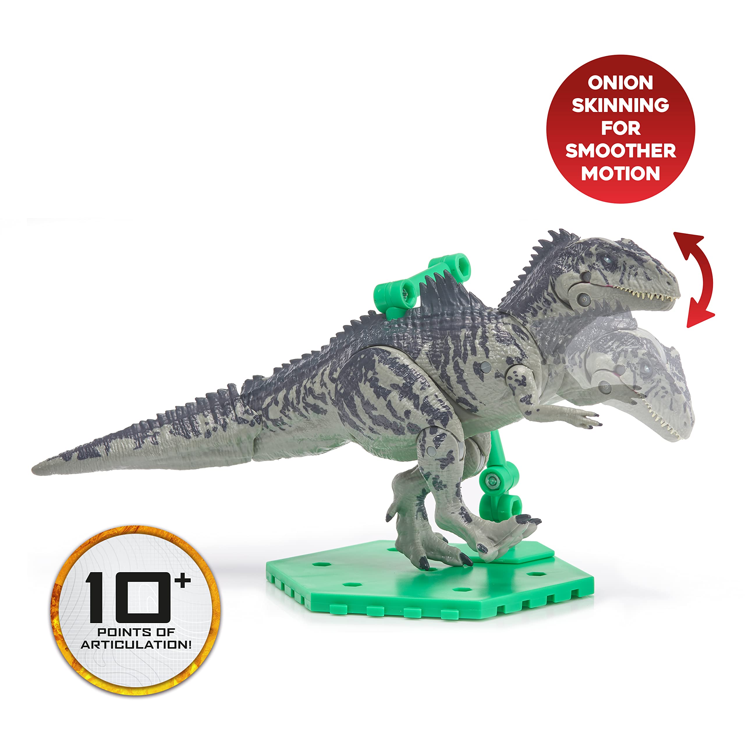 WOW! STUFF - Jurassic World MovieMates Dinosaurus Figura d'azione Giganotosaurus Hyper articolata e applicazione ufficiale Jurassic World e Dominion Dinosauro Giocattoli per bambini dai 5 anni e