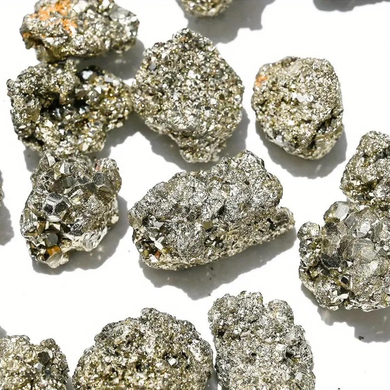 Pyrite Raw Crystals and Stones, Small Pyrite,Irregular Shaped for Tumbling Garden Home Decor,300~400g