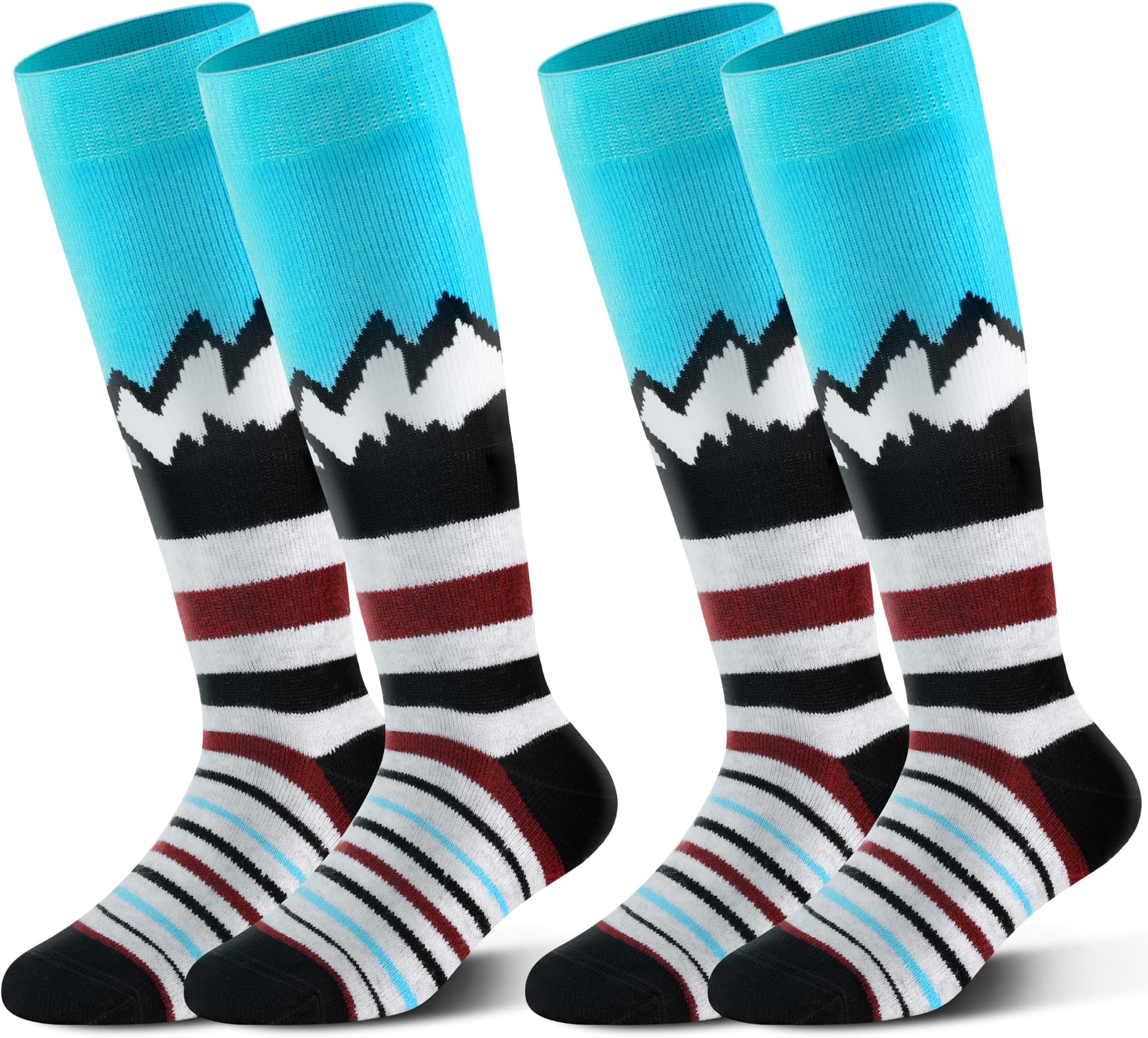 HIGHCAMP 2 Pairs Kids Merino Wool Ski Snowboard Socks Boy Girl Toddler Winter Snow Socks