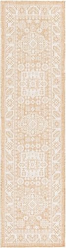 Miniatura 562 de Rugs.com Outdoor Aztec Collection Alfombra – 4 x 6 pies alfombra de tejido plano gris carbón perfecta para salas de estar, grandes comedores, planos