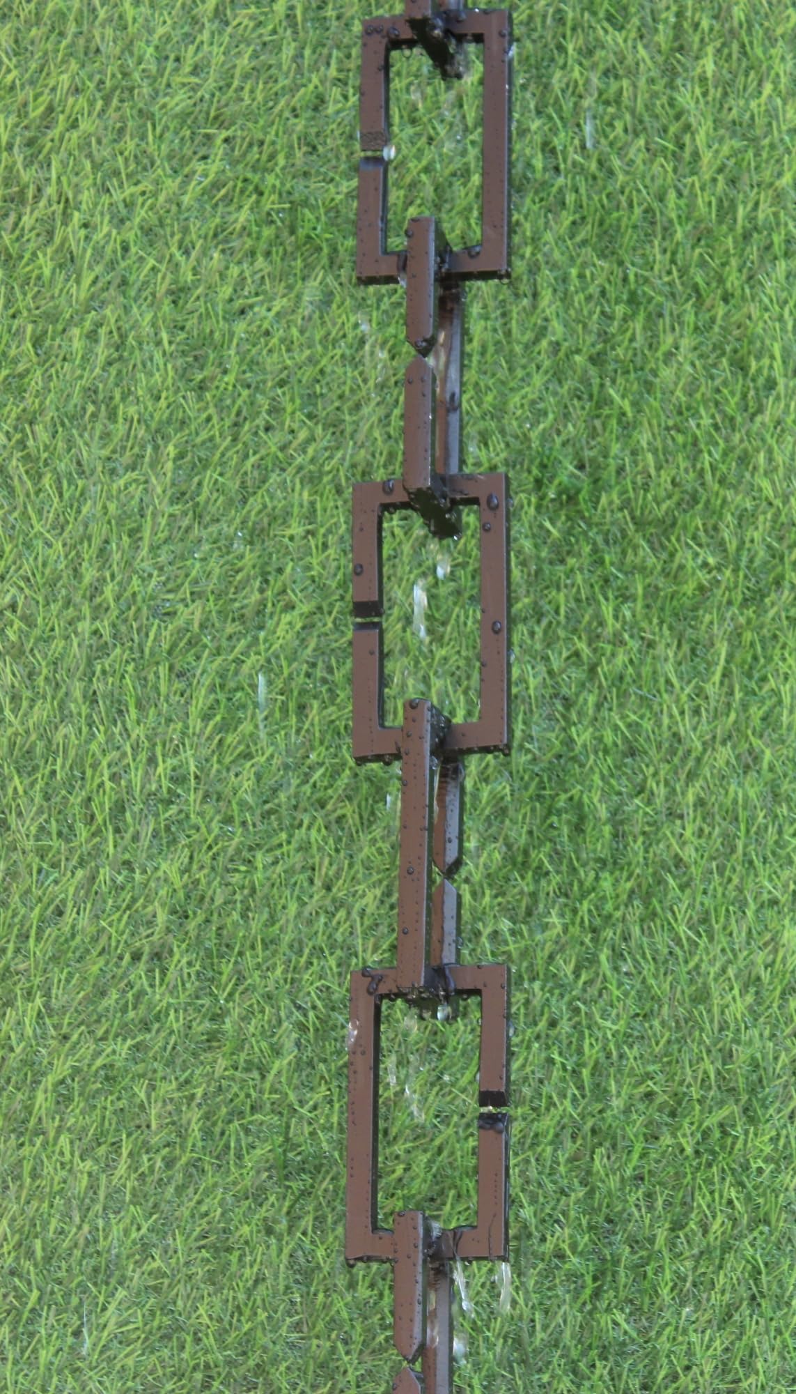 KAM Home Rectangle RAIN Chain with Installation Kit (Black, 11)