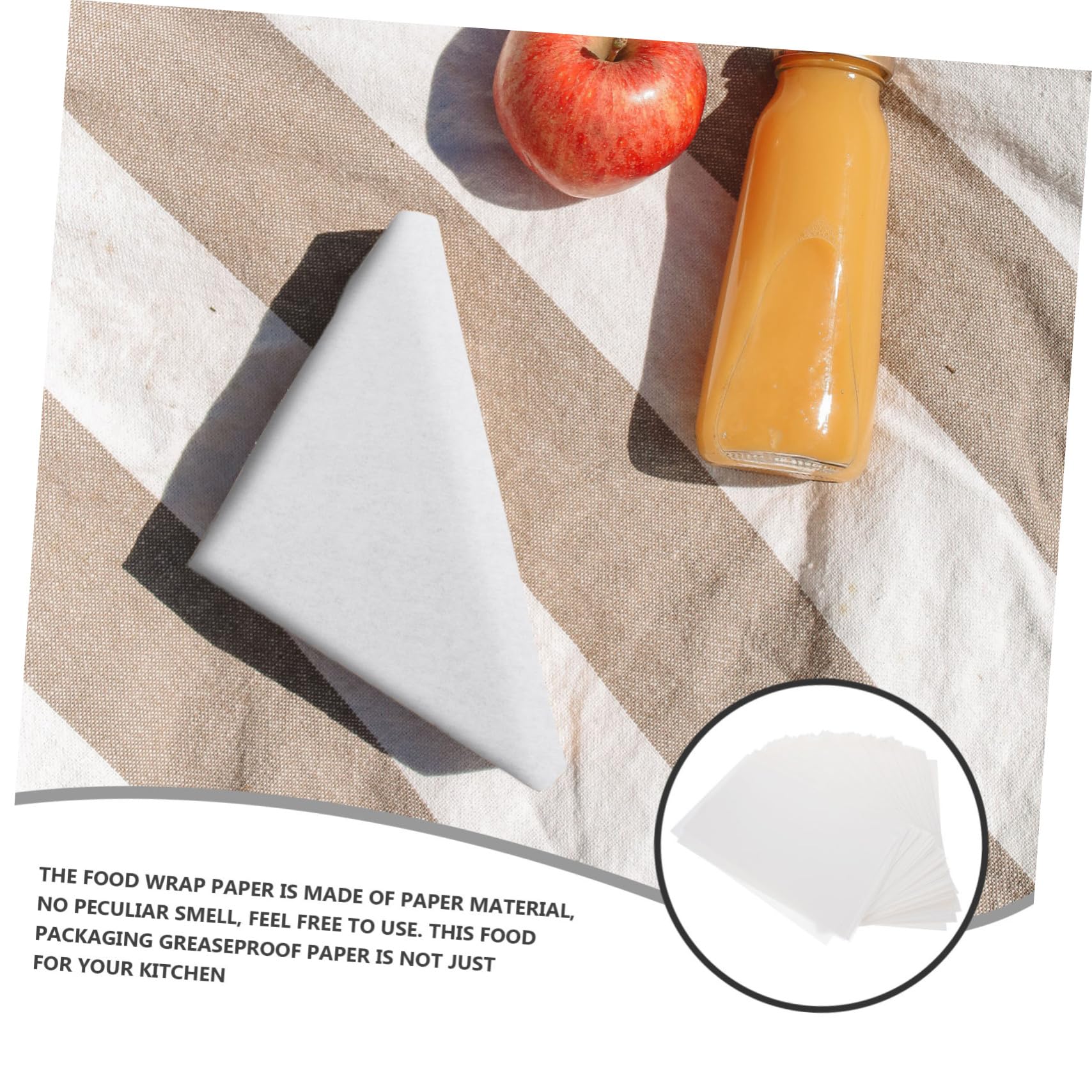 VALICLUD 500 Hojas de Papel para Hornear Resistente Grasa de Pulpa de Madera, Papel para Envolver Alimentos y Forro Compacto Adecuado para Panaderías y Celebraciones