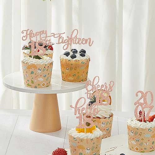 Miniatura 117 de Rsstarxi Paquete de 30 adornos para cupcakes de 15 cumpleaños con purpurina Mis Membrillo 15 desde 2010 Feliz 15º Cupcake Toppers Quince Cheers to